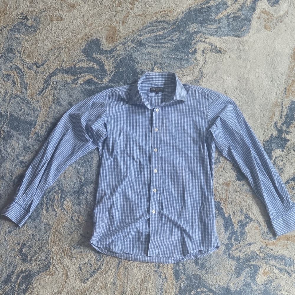Classic Blue Gingham Men's Shirt